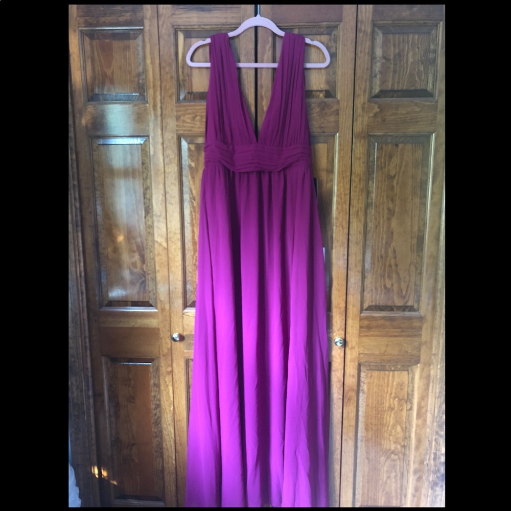 Magenta Maxi Formal / Prom Dress